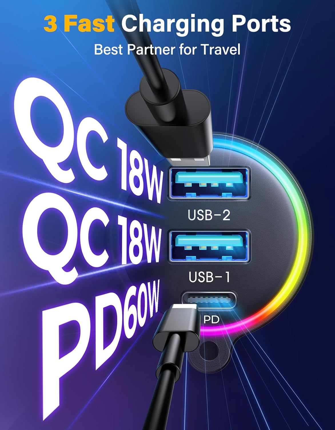 Thumbnail 5 de JOYROOM 96W FM Transmitter Bluetooth 5.4 with 3 Ports 🔊