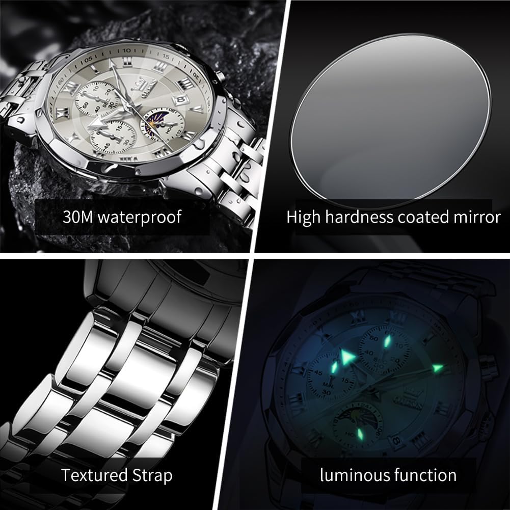 Thumbnail 5 de OLEVS Quarz Herrenchronograph 3 ATM