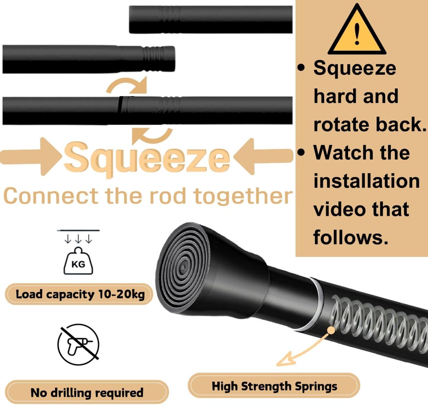 Detalle de Tringle Extensible 133-200CM pour Rideaux