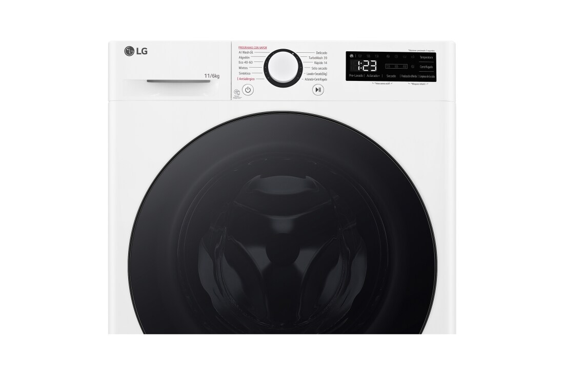 Detalle 1 de LG F4DR6011AGW Lavasecadora 11/6 kg 1.400 rpm