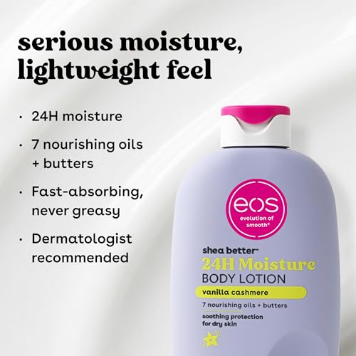 Detalle de EOS Vanilla Cashmere Shea Better Body Lotion — 24-Hour Lightweight Moisture (16 fl oz)