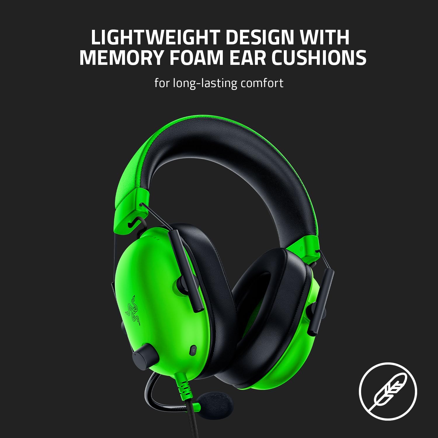 Thumbnail 5 de Razer BlackShark V2 X wired multi-platform e-sports headset (Triforce 50 mm, HyperClear cardioid mic) Green