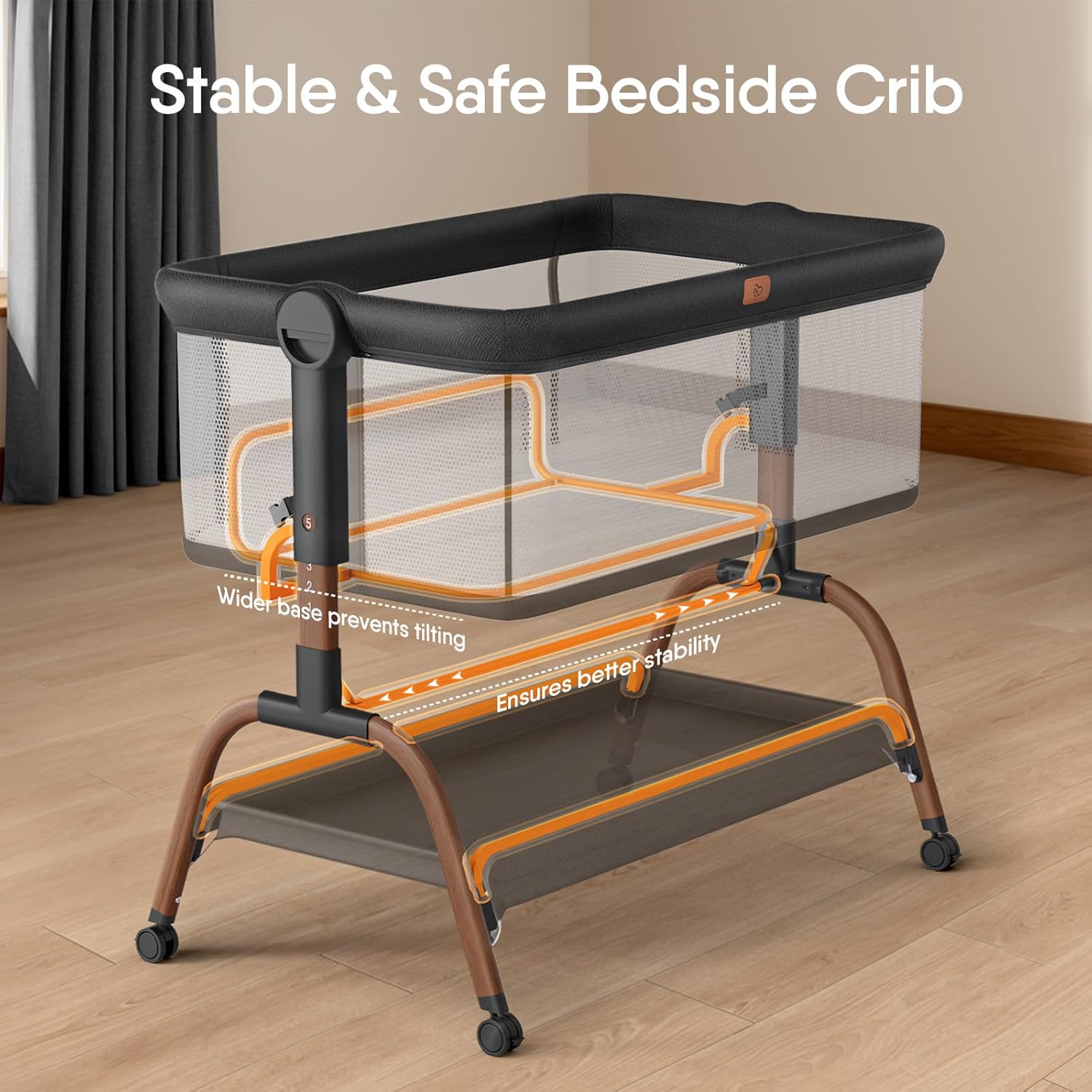 Detalle 1 de BabyBond Bedside Bassinet, 3-in-1