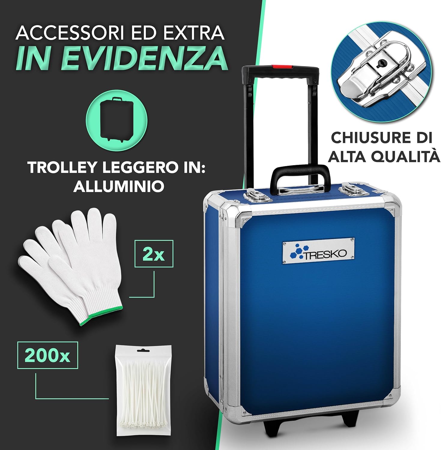 Thumbnail 2 de TRESKO Valigia attrezzi 949 pezzi