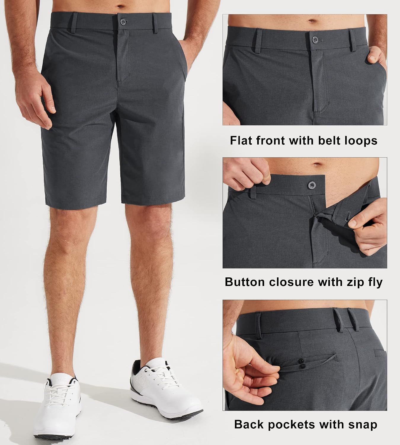 Detalle 1 de Libin Men’s Golf Shorts 7/9" Quick Dry