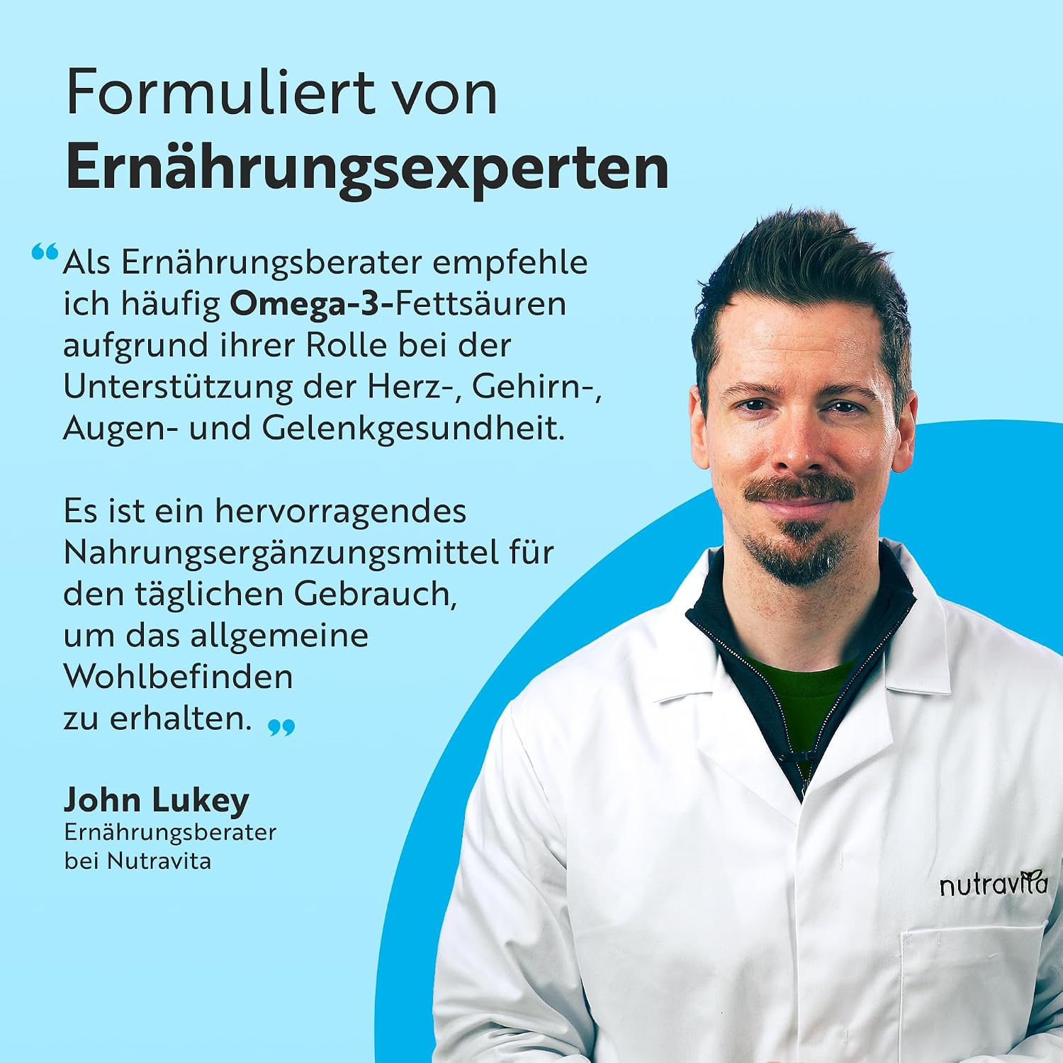Detalle de Nutravita Omega 3 Hochdosiert 2000 mg Fischöl Kapseln – 240 Weichkapseln, EFSA-bestätigte EPA & DHA