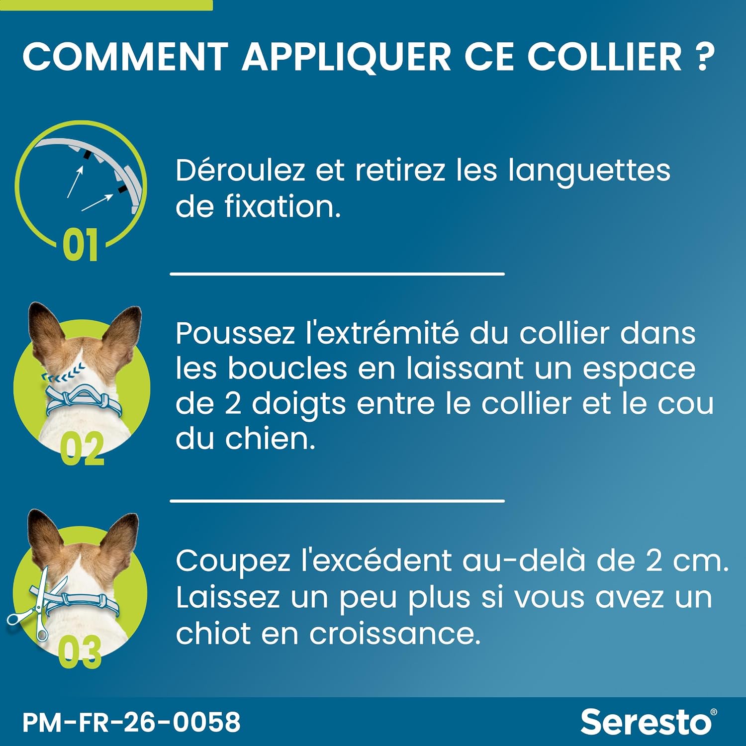 Detalle de Seresto Collier Petits Chiens — Collier antiparasitaire pour chiens <8 kg, 7–8 mois de protection