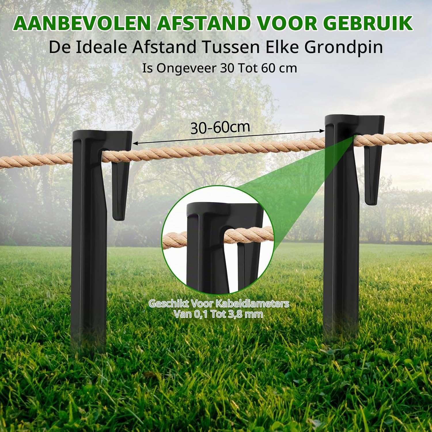 Detalle de Gucass B12-0081-01 grondpennen voor robotmaaier, 120 stuks van PP