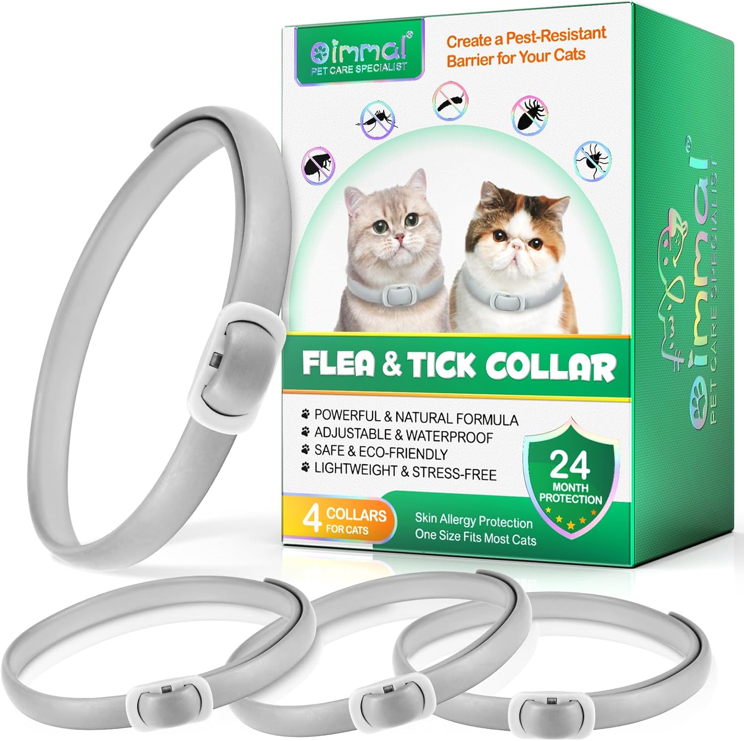 Collare antiparassitario per gatti 24 mesi 🐾