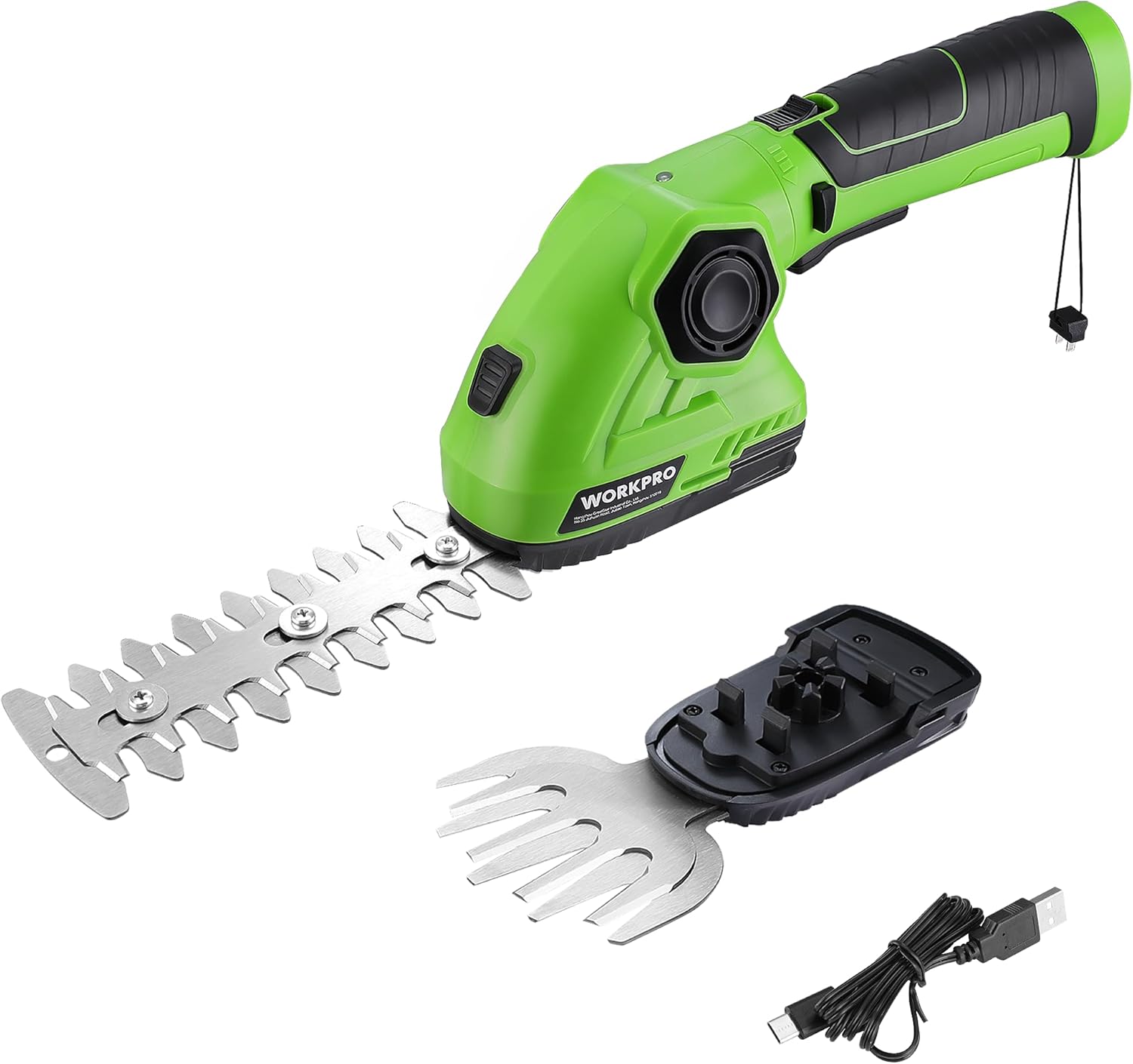 Detalle de WORKPRO Cisaille Sculpte-Haie et Taille-Herbes sans Fil 7,2 V – 2 en 1, 97 mm/140 mm