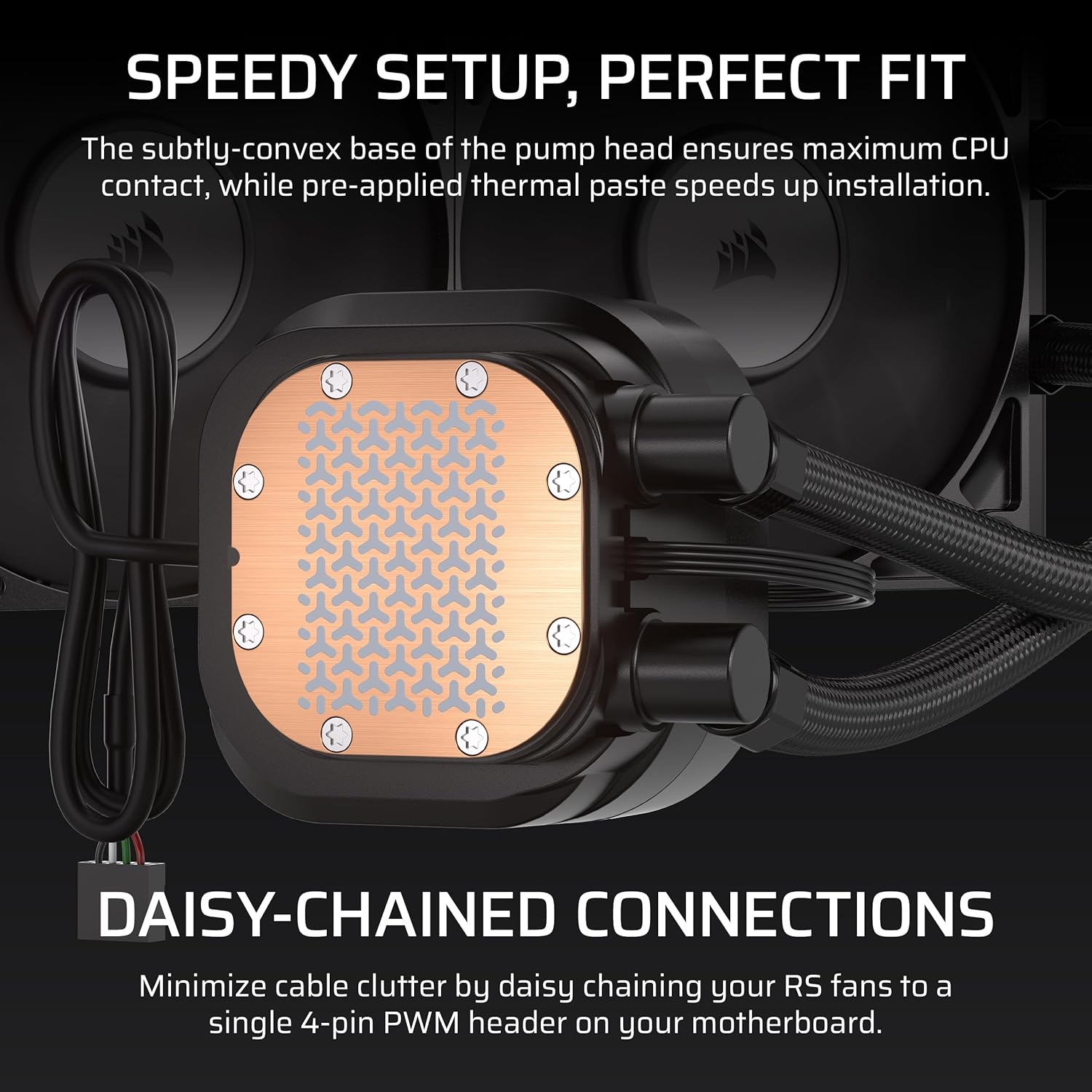 Detalle de Corsair NAUTILUS 360 RS LCD Liquid CPU Cooler with 2.1" IPS LCD Screen (360mm AIO, 3x RS120 fans)