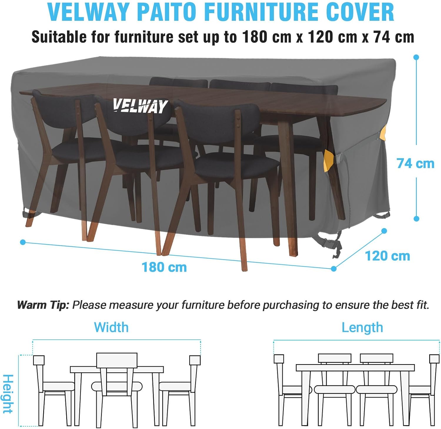 Thumbnail 1 de Velway Coperture Mobili Giardino 180x120x74cm