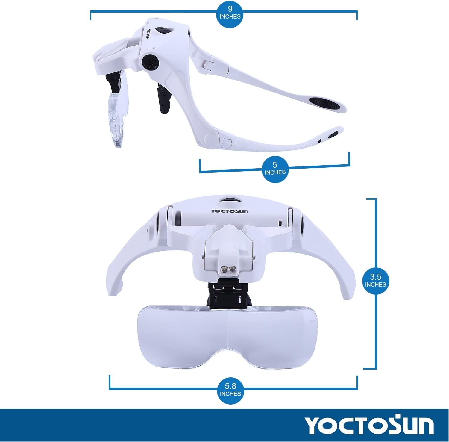 Thumbnail 5 de YOCTOSUN Magnifying Glasses with Light: Hands-Free Headset Magnifier
