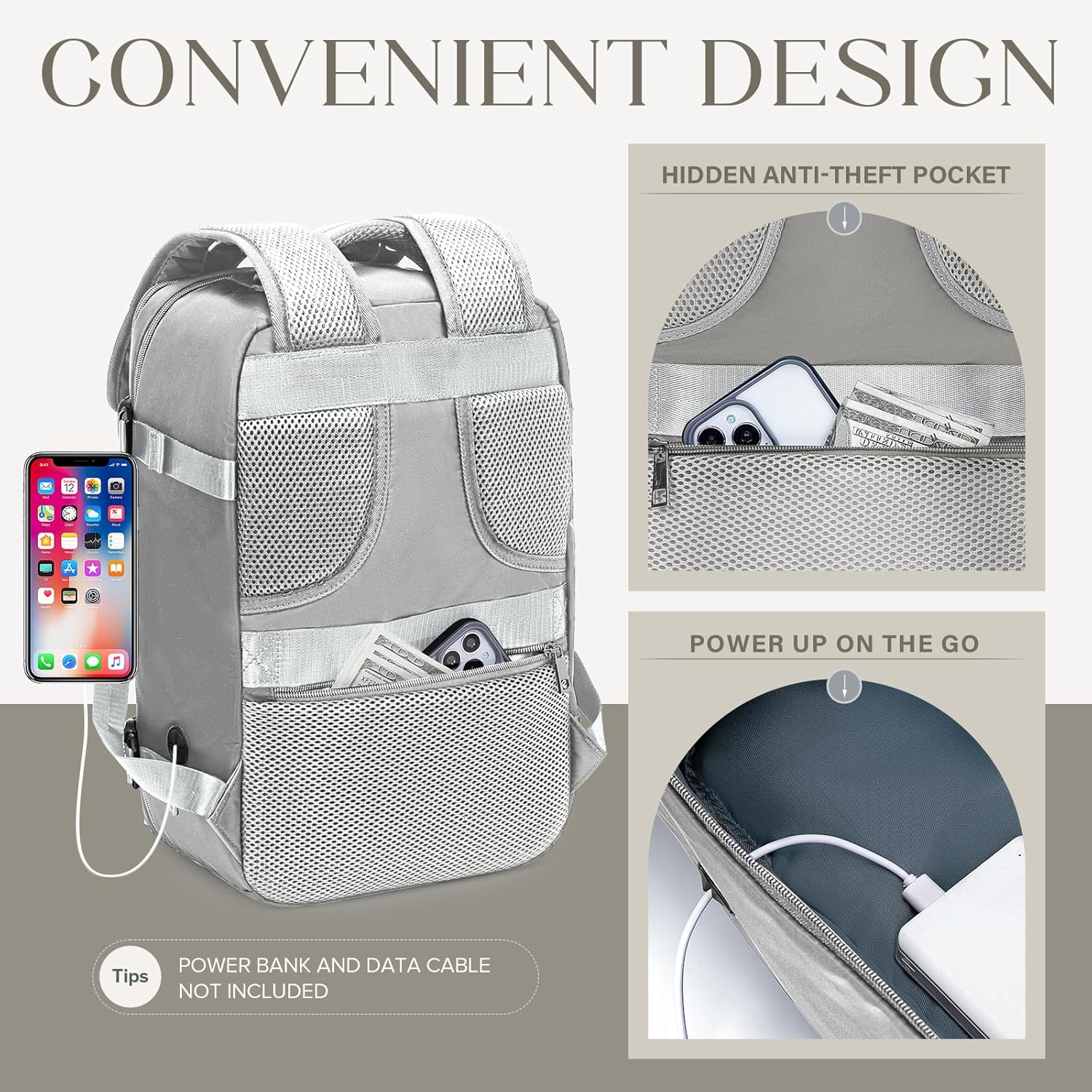 Detalle 2 de Hayayu Ryanair Cabin Bags 40x30x20: Underseat Carry-On for Everyday Travel