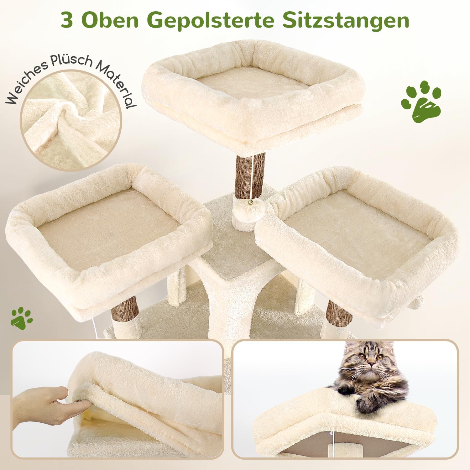 Thumbnail 3 de Globlazer Kratzbaum XXL 204 cm Beige