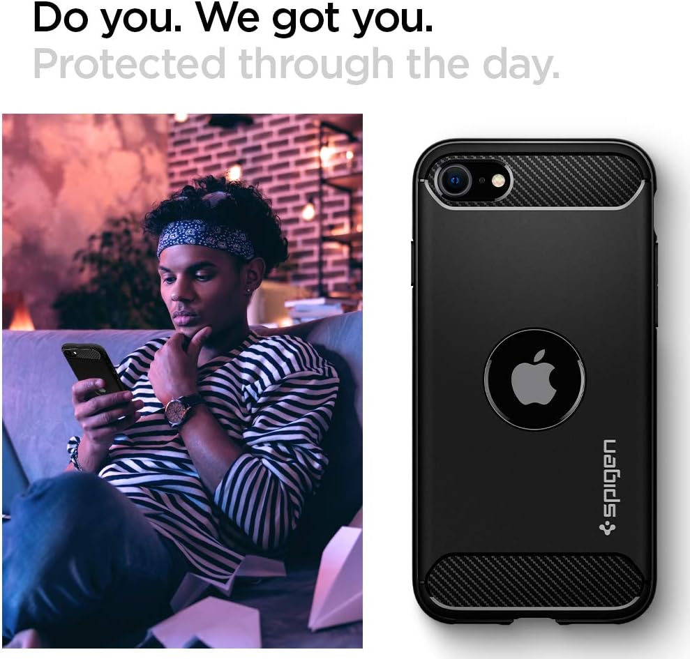 Thumbnail 3 de Spigen Rugged Armor : coque en TPU pour iPhone SE 2022 5G / SE 2020 (noir mat)
