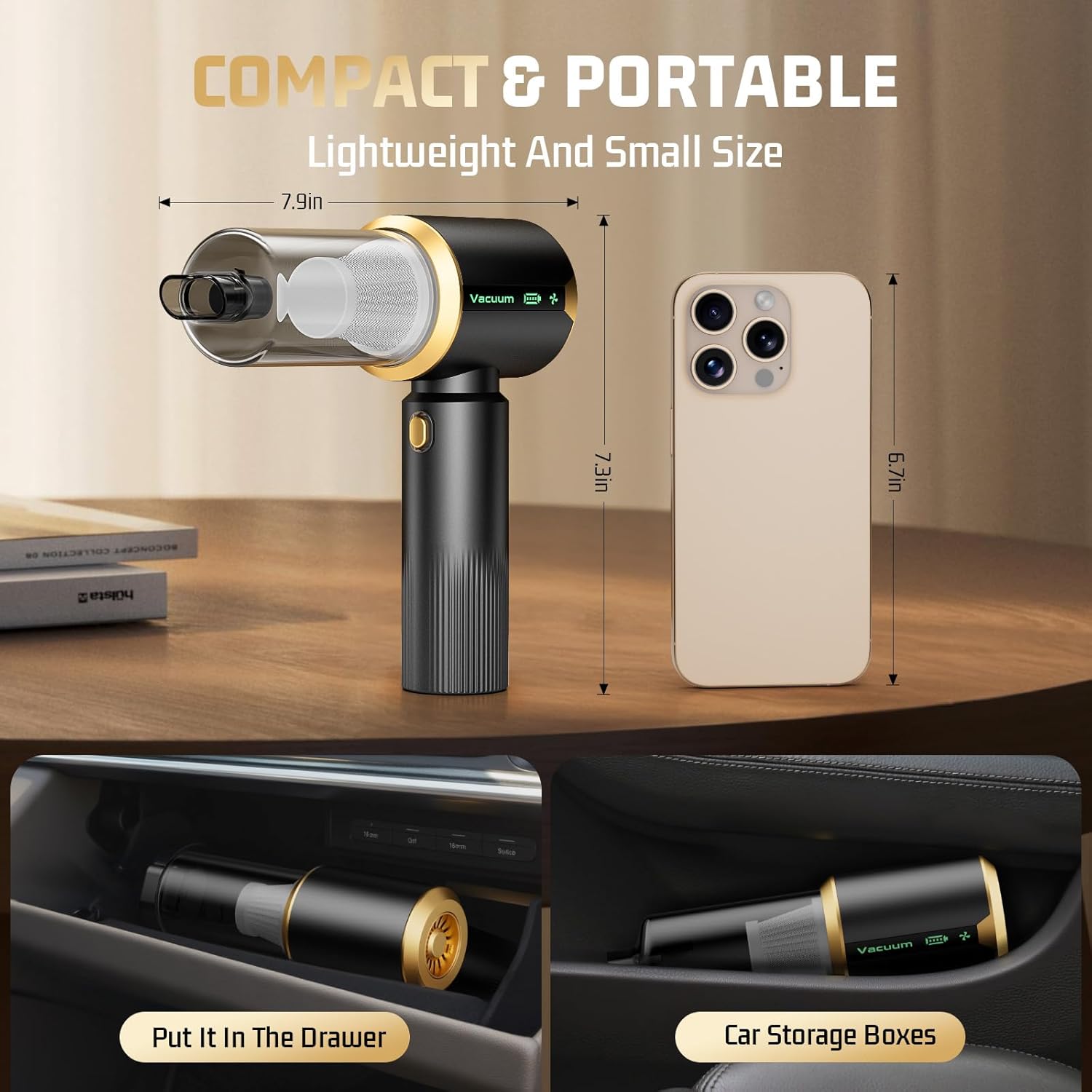 Thumbnail 6 de JIXINMIYUE Cordless Car Vacuum Cleaner — 16000Pa, Brushless Motor, HEPA, 7-in-1 Kit