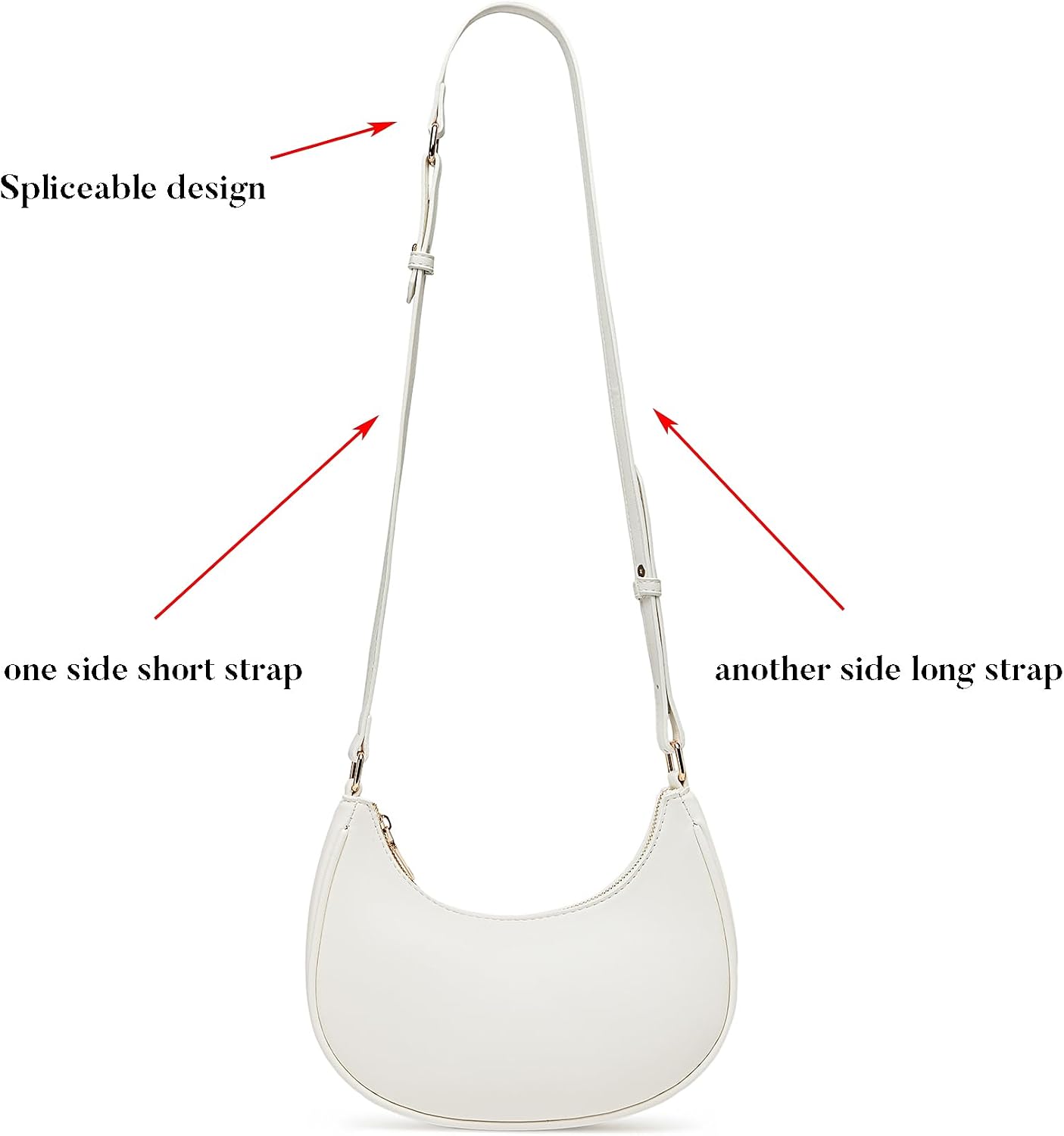 Detalle de Barabum Retro Classic Hobo Clutch Shoulder Tote with Zipper Closure (Women’s)