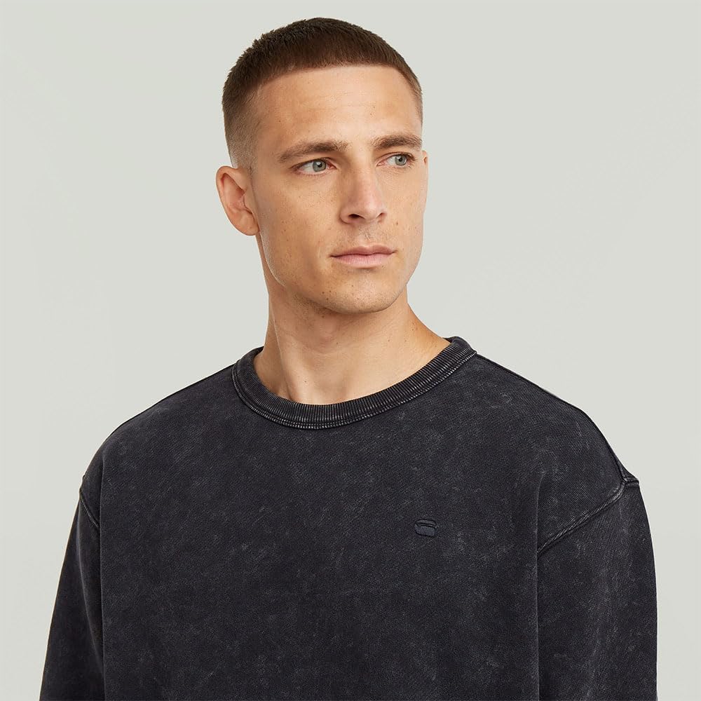 Detalle de G-STAR Washed R Sw Felpa Uomo: comfort e stile everyday