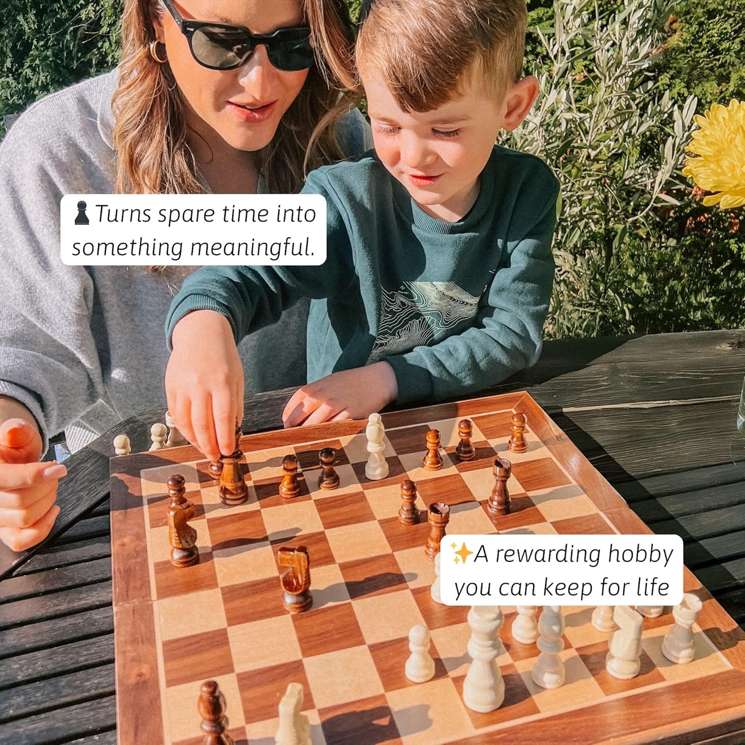 Thumbnail 4 de Jaques of London Large Chess Set with 15" Board and Staunton Pieces (Premium Wooden Set for Adults)