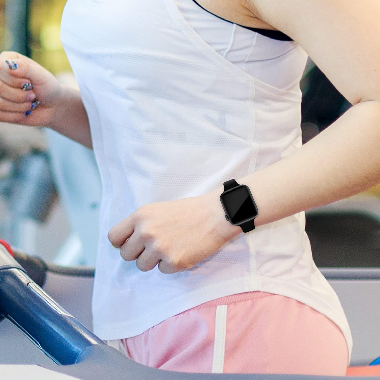 Thumbnail 4 de Thin Slim Band Compatible with Apple Watch 45mm, silicone strap