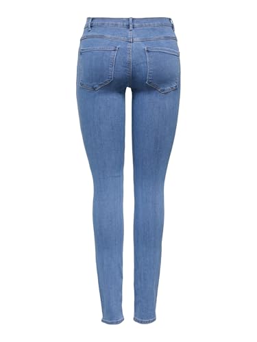 Detalle 2 de ONLY Damen Onlrain Life Reg Skinny DNM Noos Jeans – Medium Blue Denim, XL / 32L EU