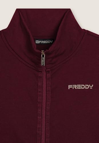 Thumbnail 2 de FREDDY Felpa da Donna Zip e Collo Alto con Logo Minimal – Collezione Core Woman, Fig, XX Large