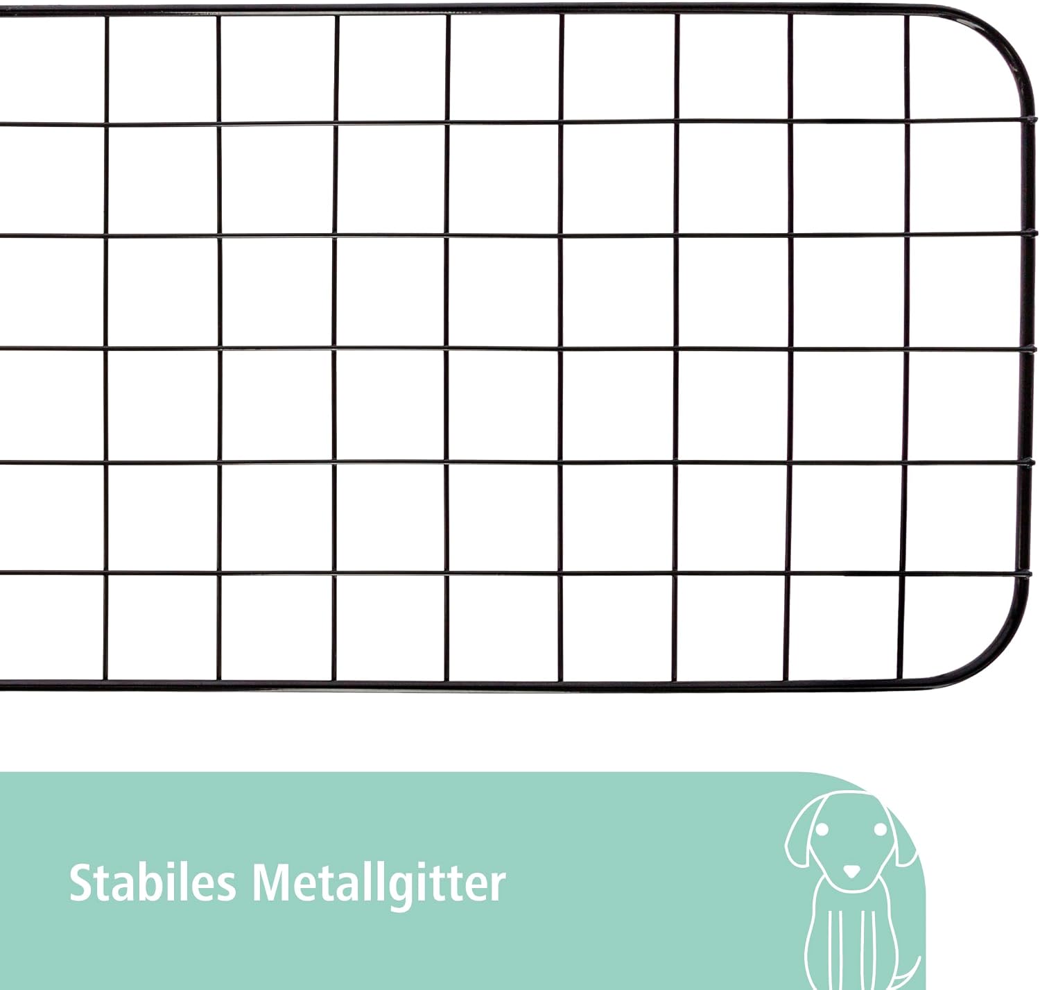 Detalle 2 de Kerbl Pet Car Safety Gate, 96-145 cm x 30 cm – Boot Divider for Safe Transport of Dogs