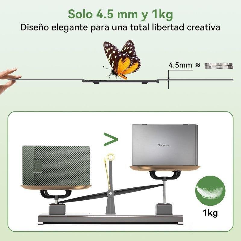 Detalle de Monitor Blackview DCM8 Pro 15,3" IPS FullHD 60 Hz – ultraligero con altavoz integrado y USB-C