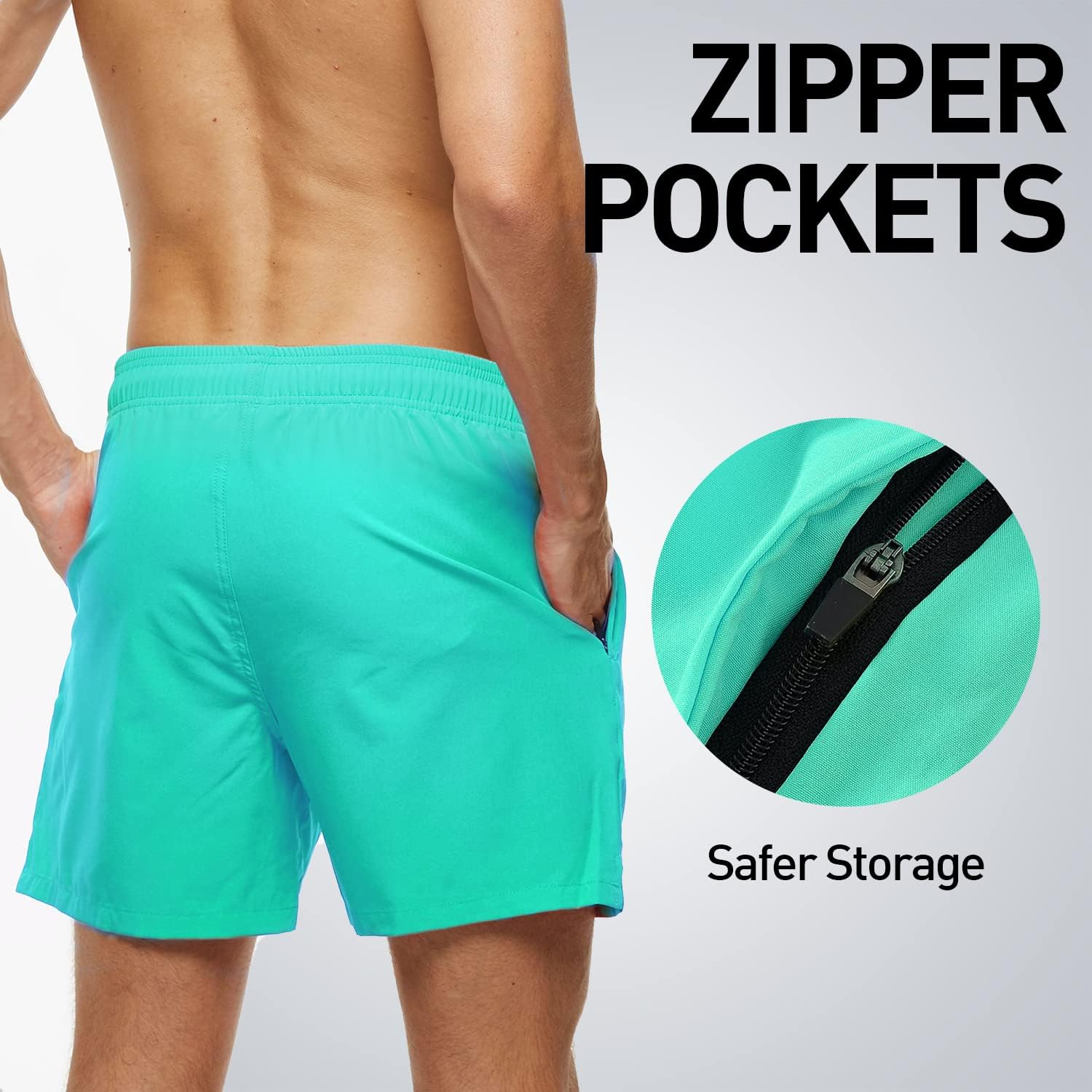 Thumbnail 6 de Arcweg Badehose Herren mit Reißverschlusstasche – atmungsaktiv, wasserabweisend und elastisch