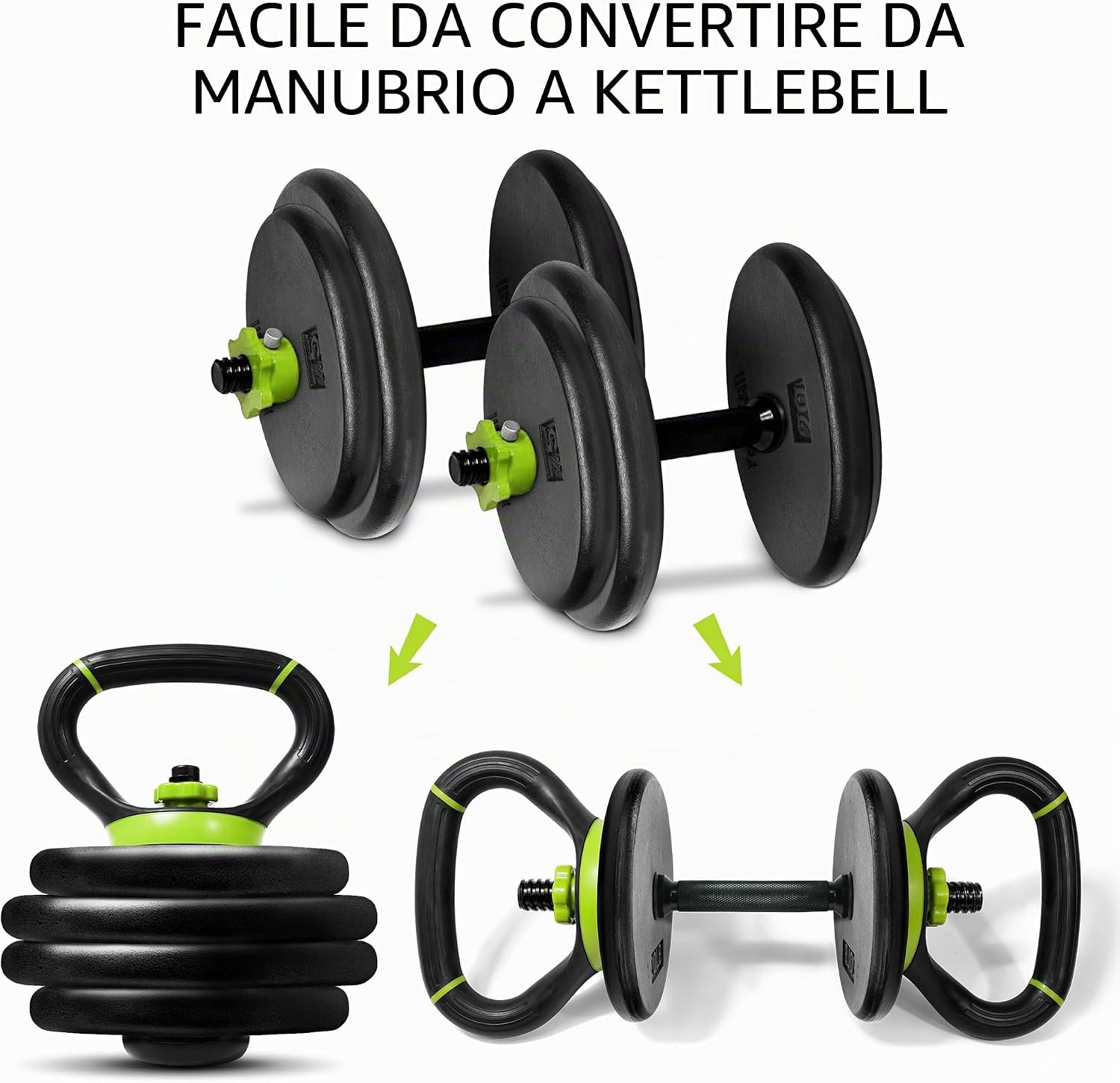 Detalle de Yes4All impugnatura regolabile per kettlebell: convertitore di piastre di peso