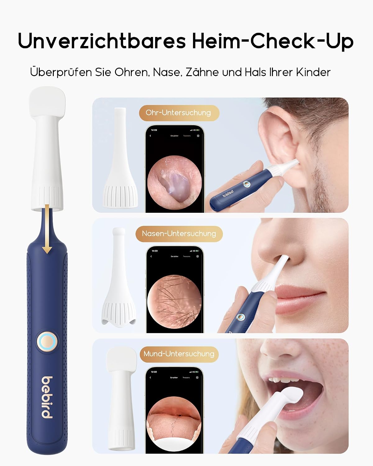 Thumbnail 4 de Bebird Otoskop 1920P Ohrenschmalz Entferner
