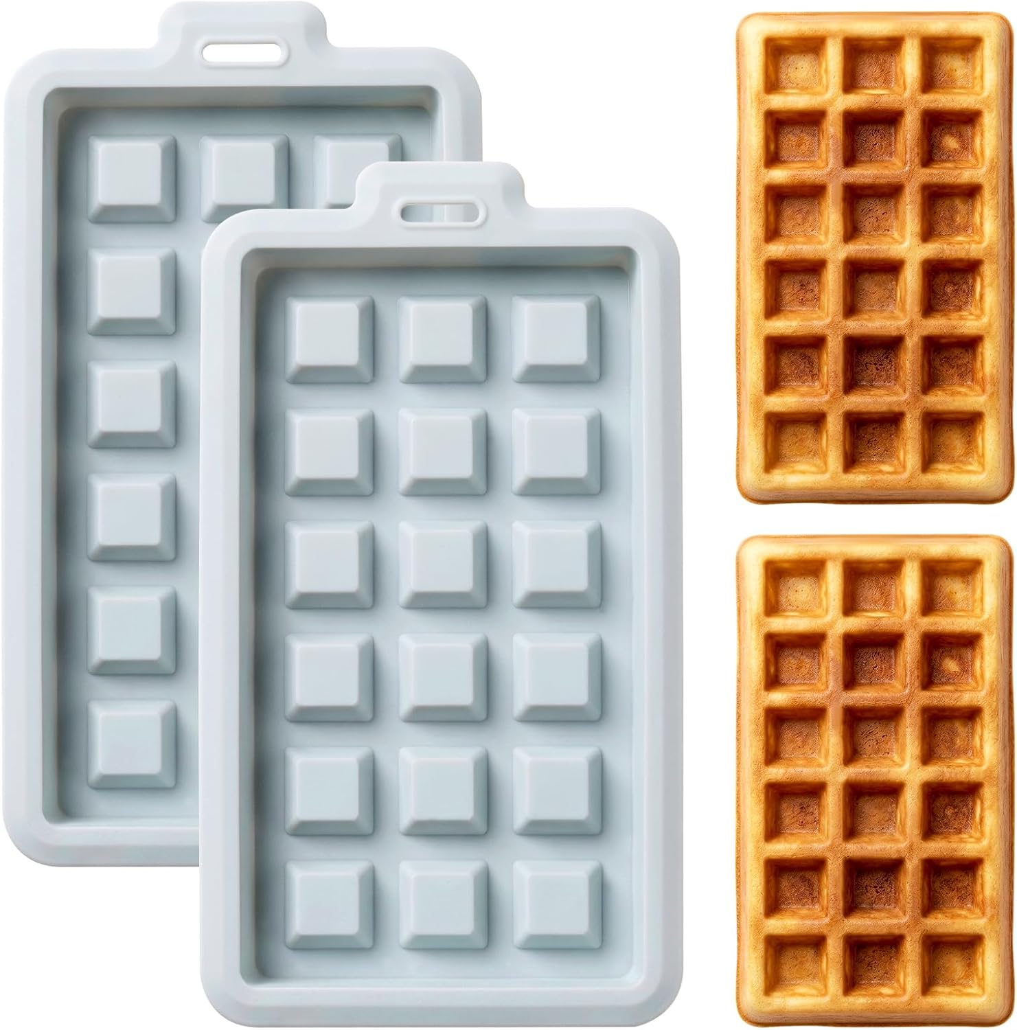 Detalle de Silicone Waffle Molds, 4.65 x 2.76 Inches