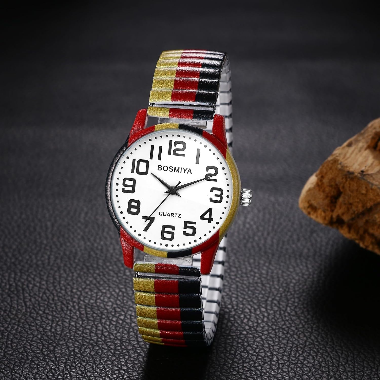 Thumbnail 5 de OIDEA Armbanduhr Deutsche Flagge Edelstahl