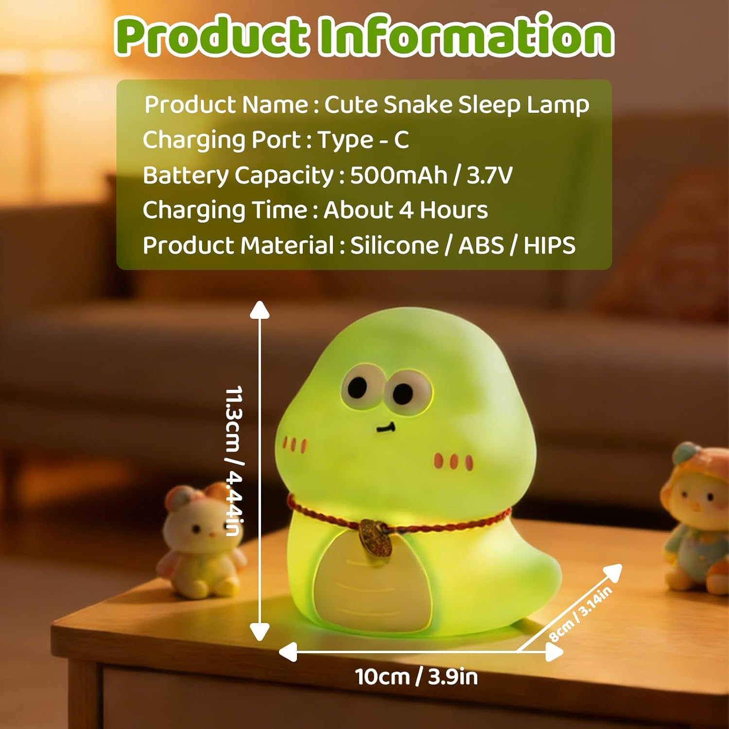 Detalle 2 de Gemmac LED Nachtlicht für Babys – 7 Farben, wiederaufladbar, dimmbar, Touch-Sensor, Silikon