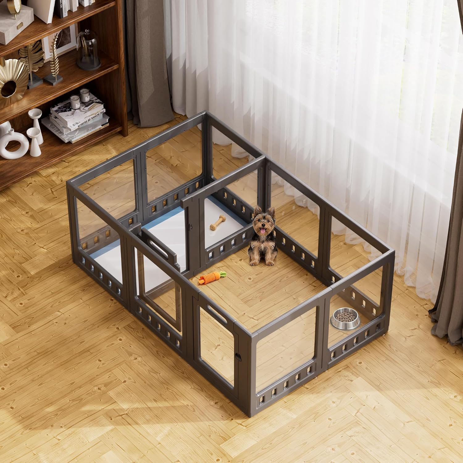 Detalle de ClimbHope Acrylic Dog Playpen 24-Inch