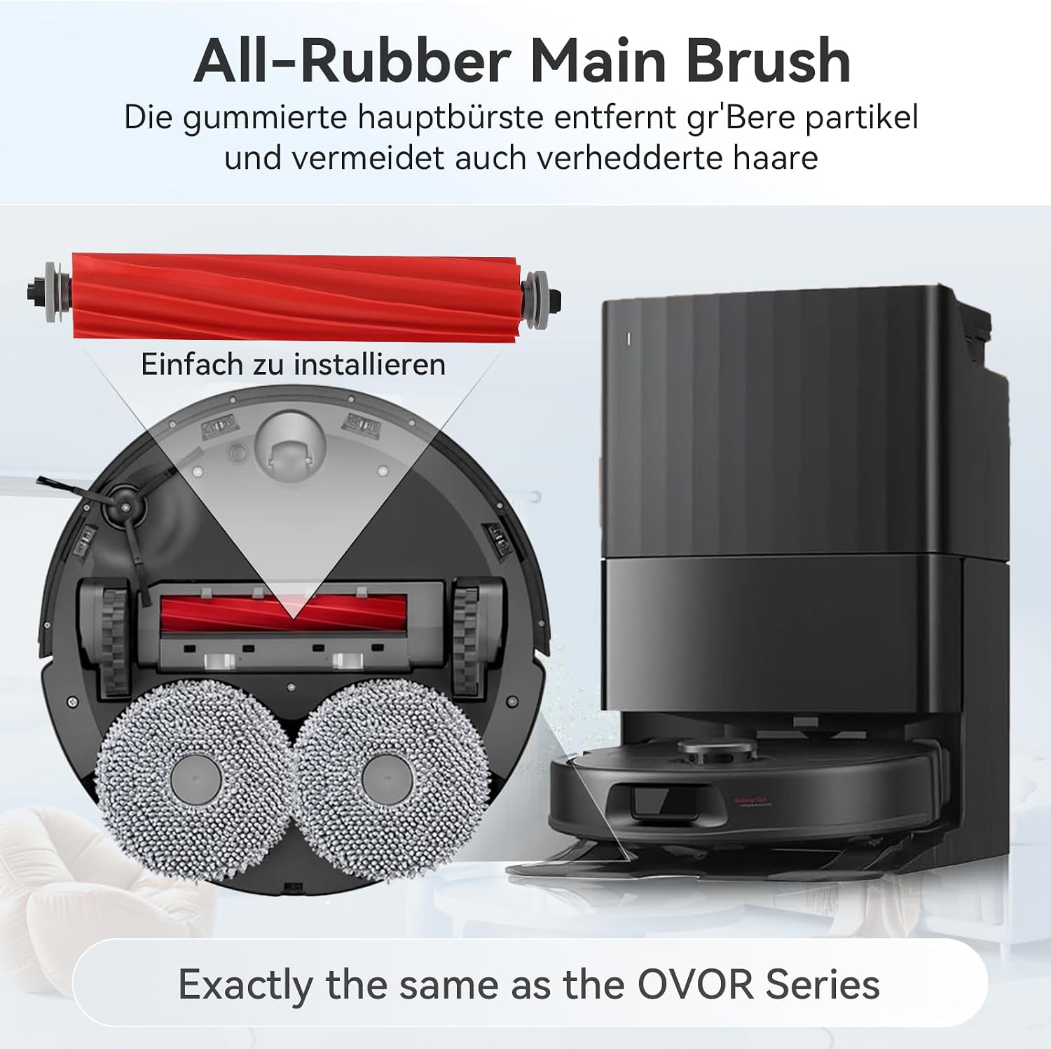Detalle de QV 35A Zubehörset für Roborock QV 35S/QV 35A/QR 598/QR 798 – 19-teiliges Ersatzteilset von howekuze