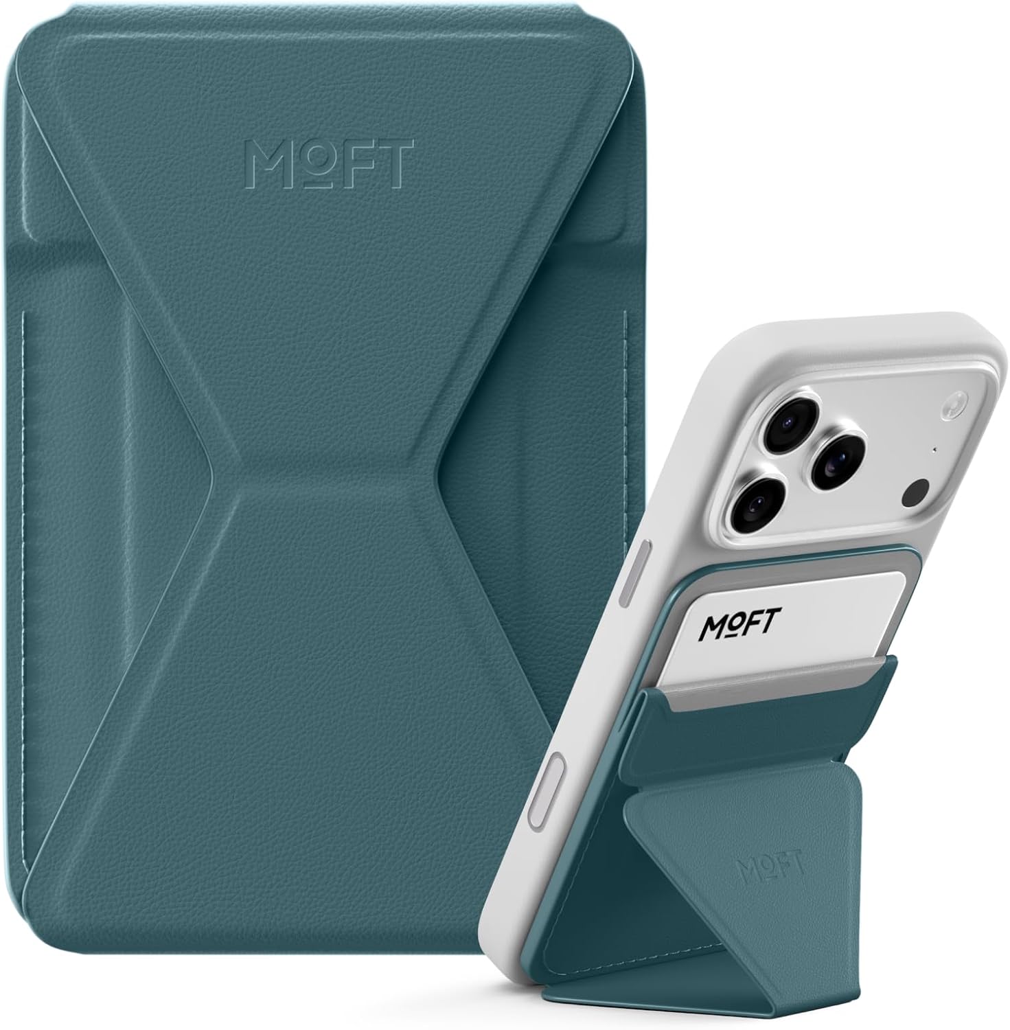 Detalle de MOFT Magnetic Wallet Stand (MOVAS Vegan Leather) for iPhone 17/16/15/14/13/12 Series with MagSafe
