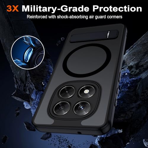 Detalle 2 de Coque pour Redmi Note 14 Pro 5G, étui translucide, 3 modes de support