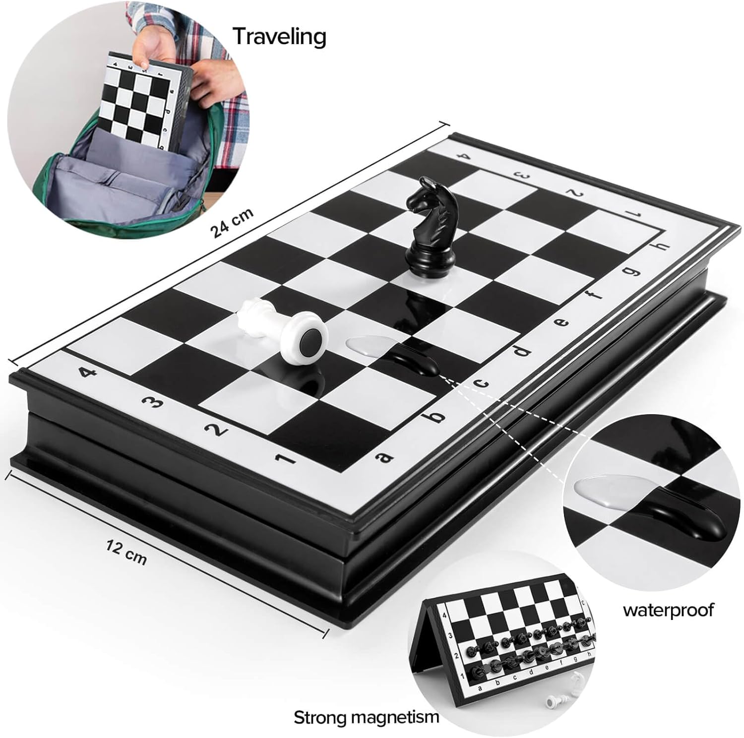 Thumbnail 1 de FanVince Schachspiel mit Magneten 24 x 12 cm