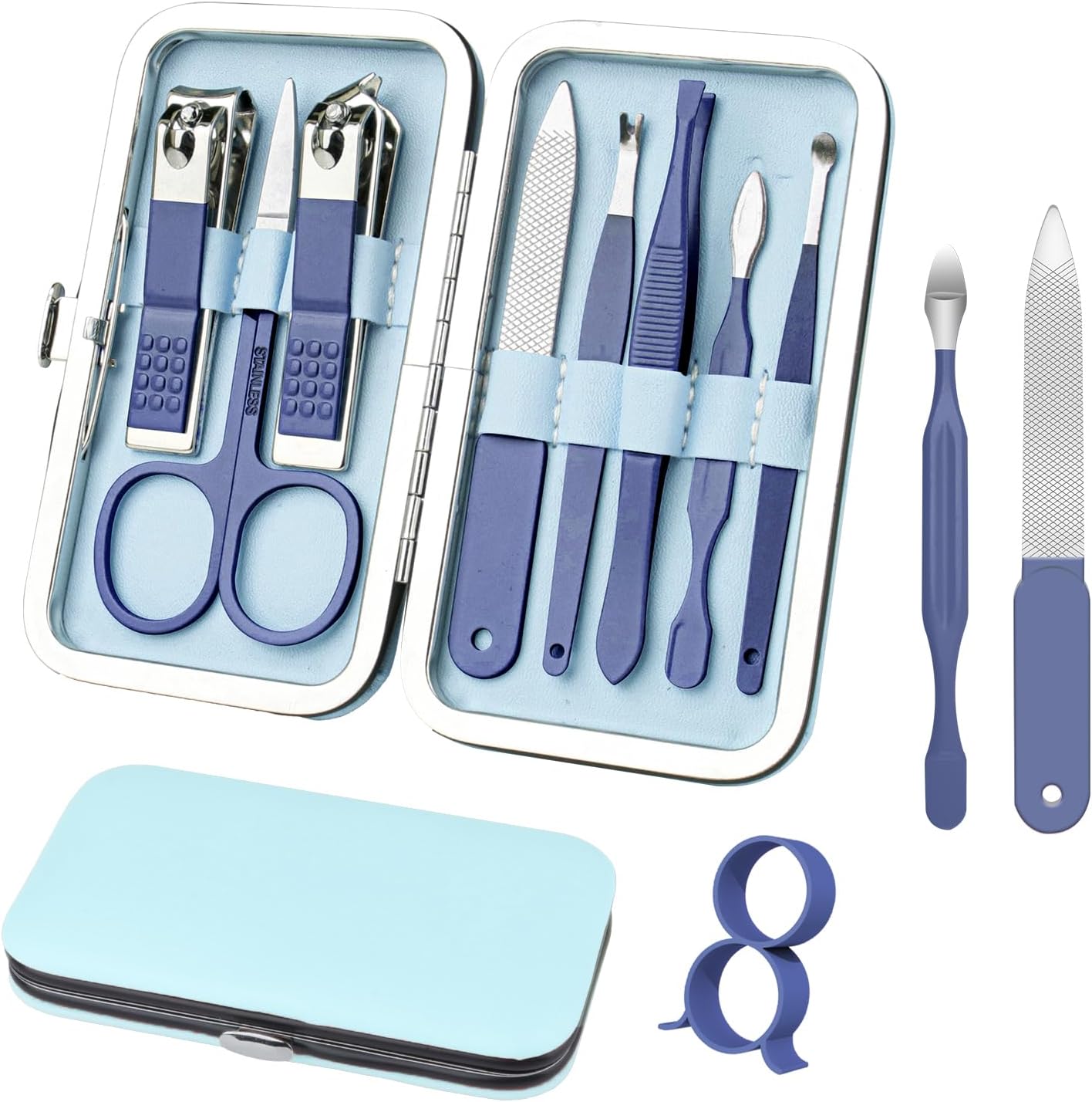 Detalle de RedFlow SF20240418 8-Piece Manicure and Pedicure Set with Portable Case