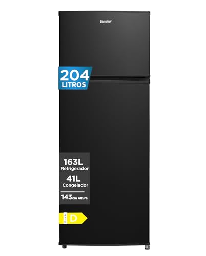 Detalle de Comfee' 204L Refrigerador-Congelador de 2 Puerta, Congelador Superior: prestaciones útiles para dormitorio y oficina