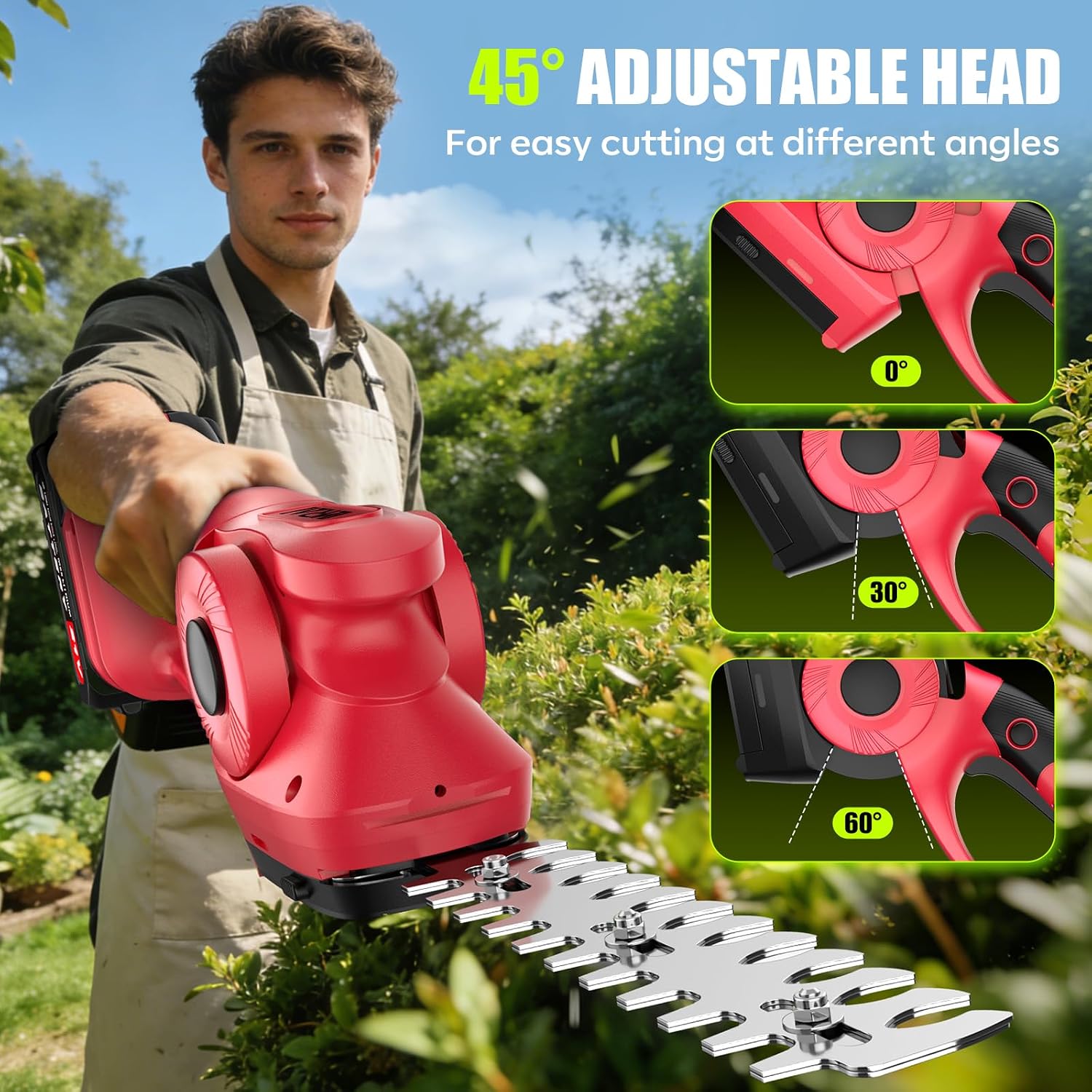 Detalle 2 de Supleap Cordless Hedge Trimmer 600W