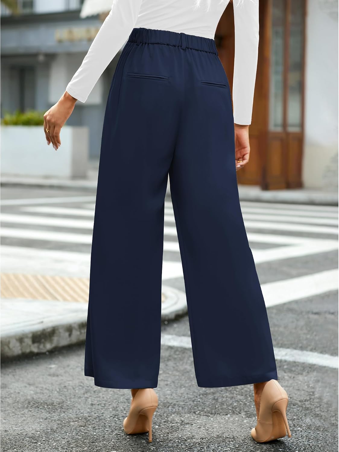 Detalle 2 de GRAPENT Women's Wide-Leg Pants, Polyester