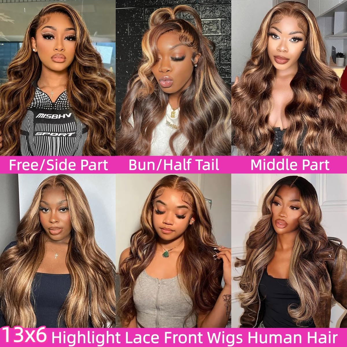 Detalle de Human Hair Lace Front Wig 13x6