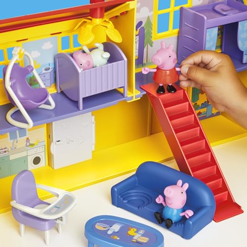 Detalle 2 de Hasbro Peppa Pig: Gran Casa Familiar de Peppa, Juguete de Muñecas con 2 pisos y 7 habitaciones