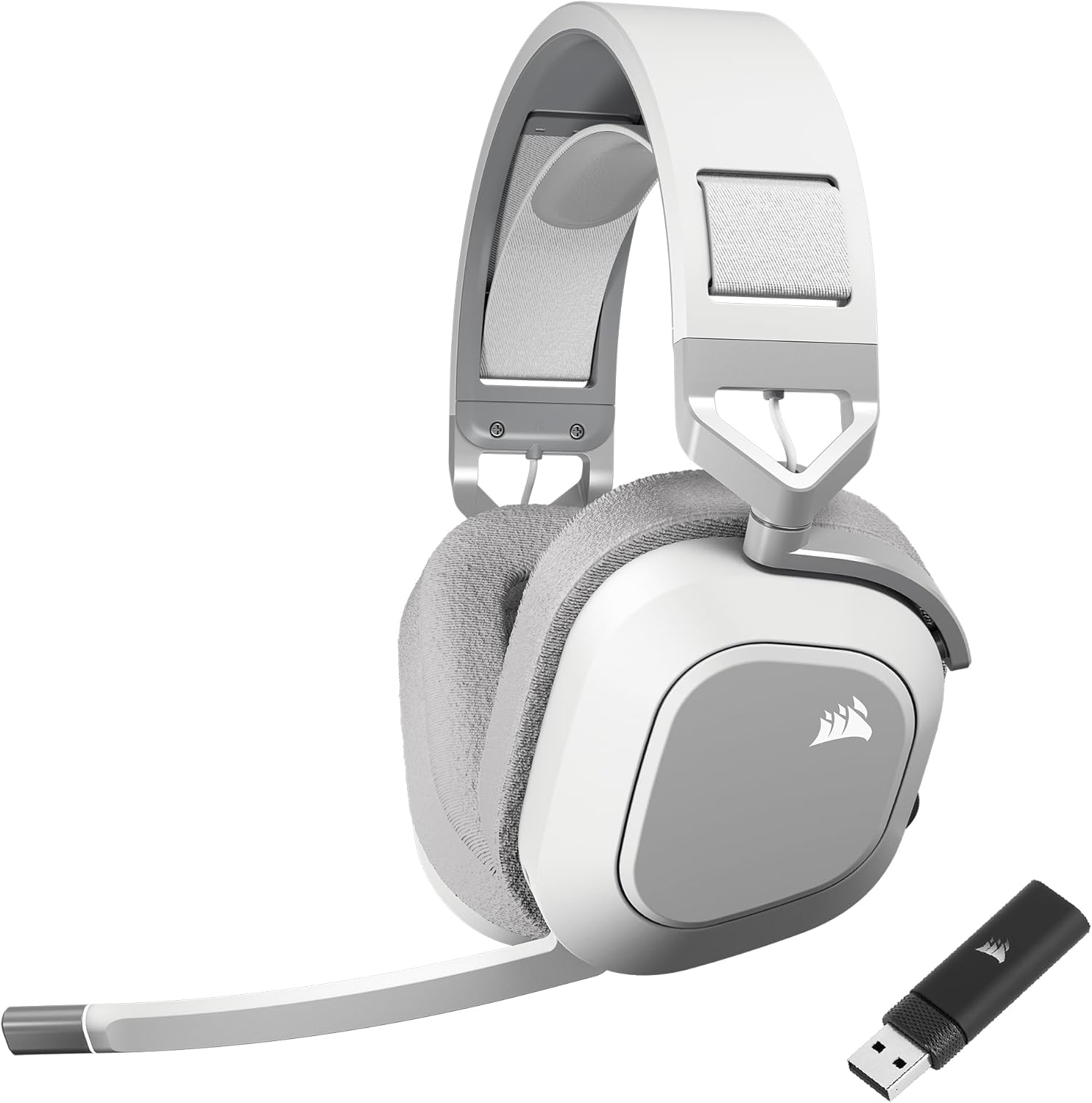 Detalle de Corsair HS80 Max Wireless – Casque Gaming Multiplateforme avec Dolby Atmos et Bluetooth