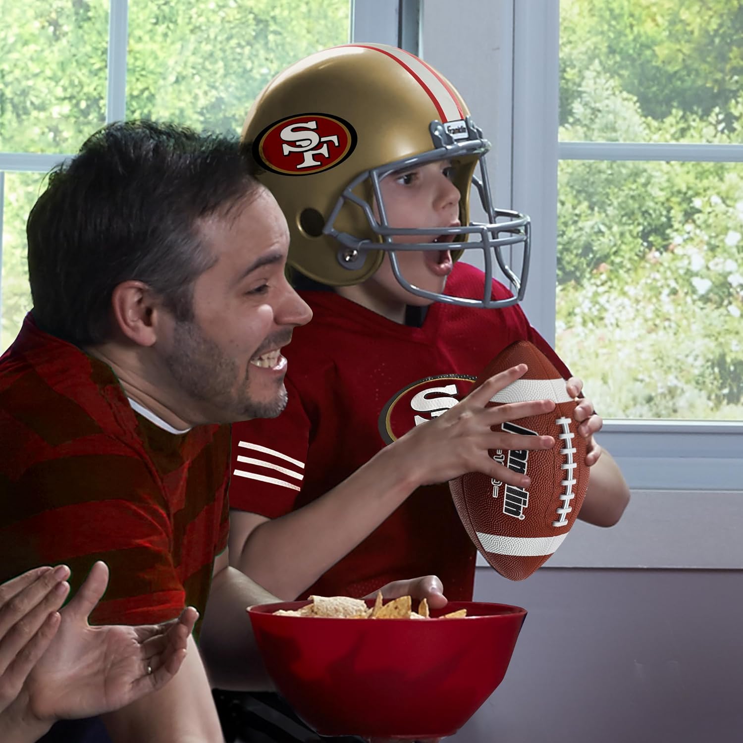 Detalle 2 de Franklin Sports NFL Kids Football Uniform Set for San Francisco 49ers (Youth Small, Ages 4–6)