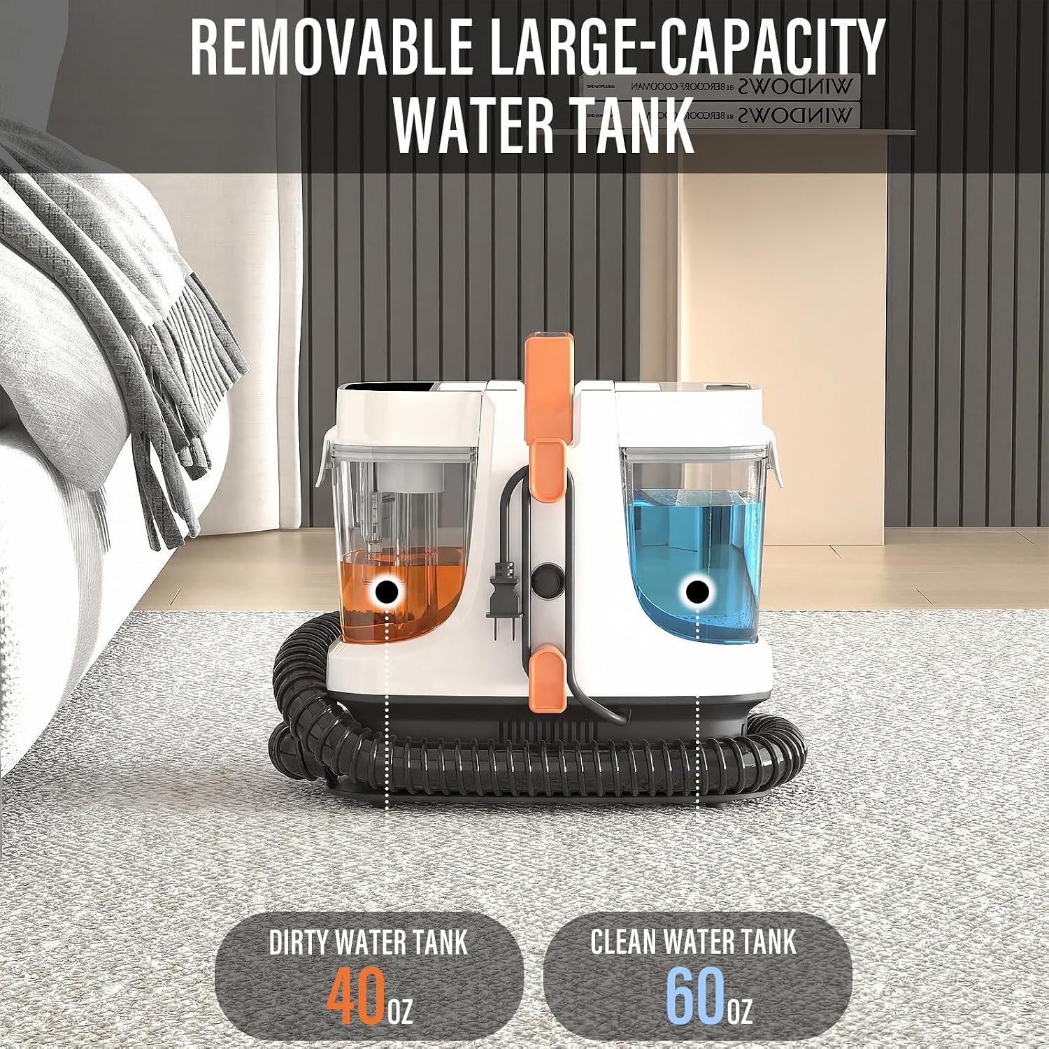 Detalle 2 de STARRYBOT C-AC2501 Upholstery Cleaner, 18,000 Pa Suction, White