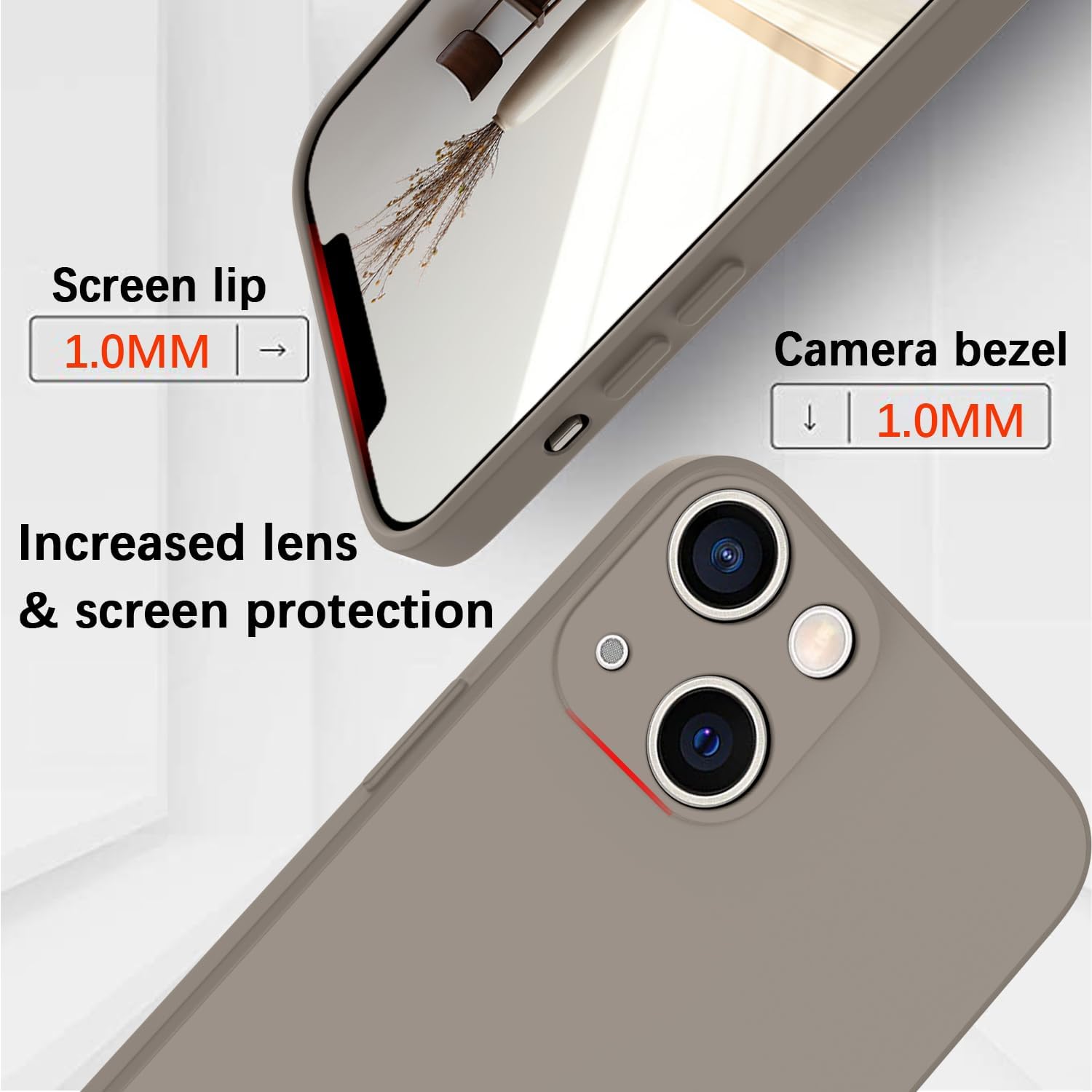 Thumbnail 2 de KPPIT Silicone Shockproof Case for iPhone 15 (6.1") in Titanium Gray